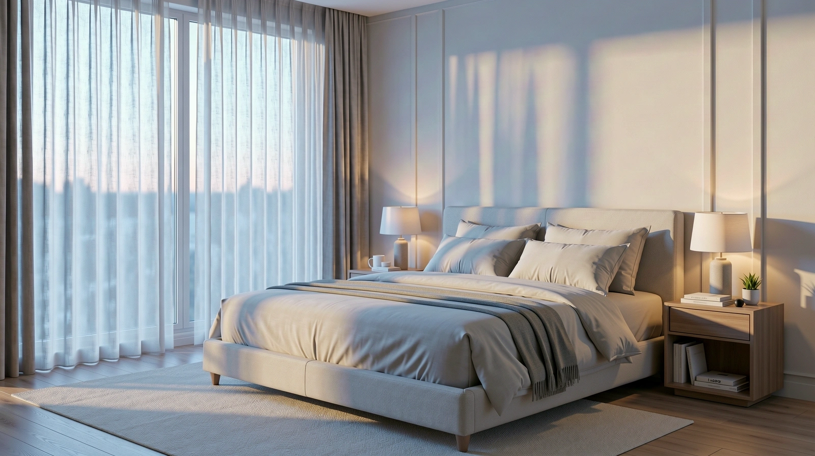 Ruhige Schlafumgebung am Morgen